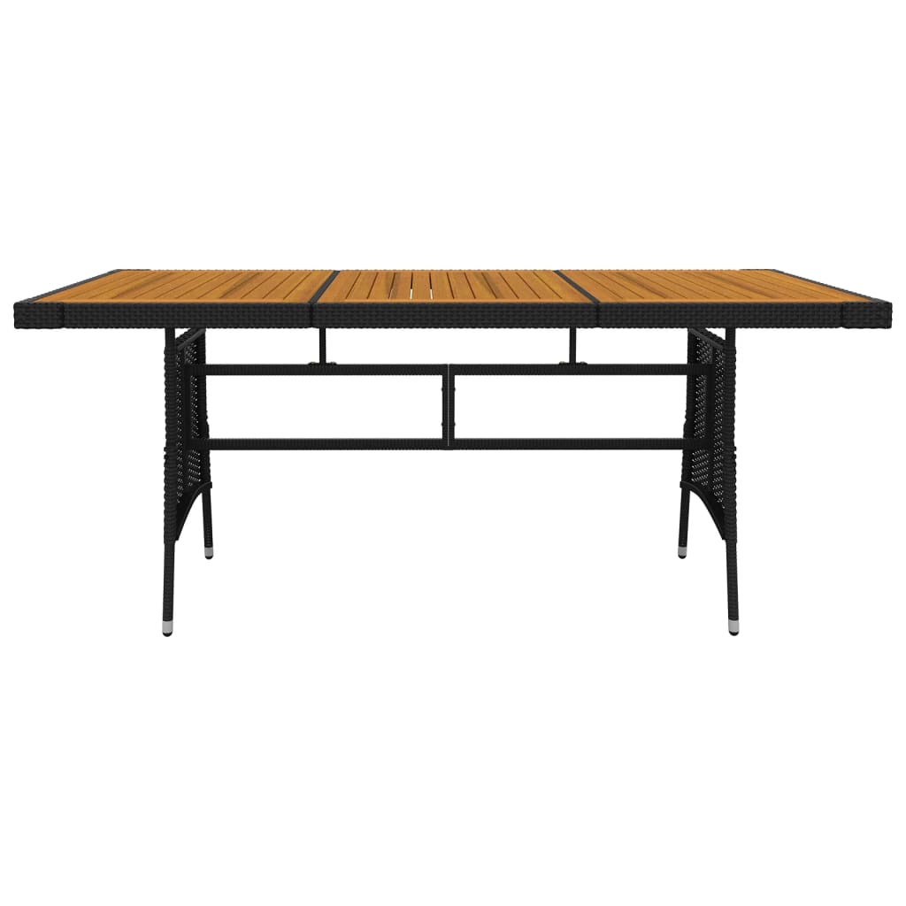 Set da Pranzo per Esterni 7 pz in Polyrattan Nero | homemem39