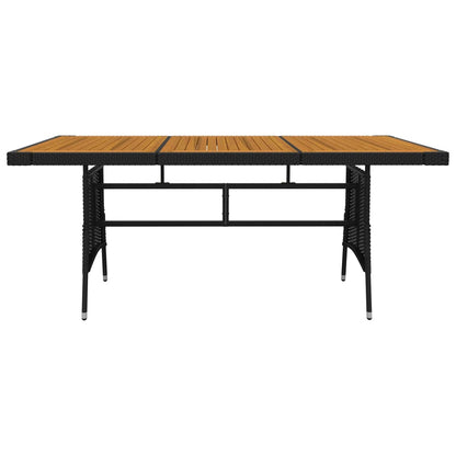 Set da Pranzo per Esterni 7 pz in Polyrattan Nero | homemem39