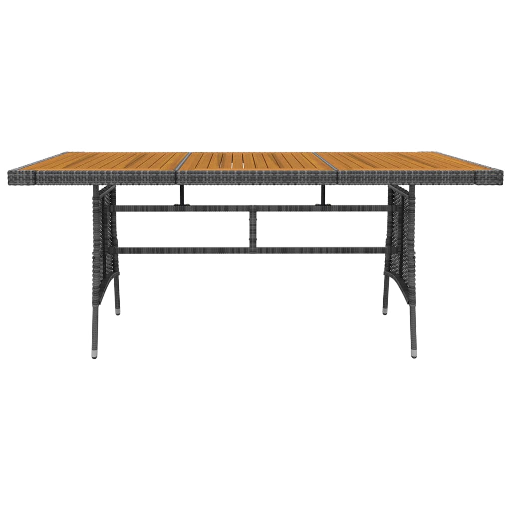 Set da Pranzo per Esterni 9 pz in Polyrattan Grigio - homemem39