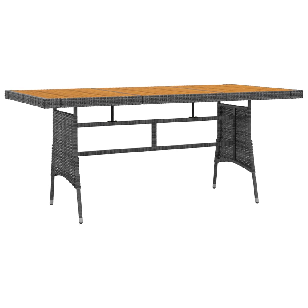 Set da Pranzo per Esterni 9 pz in Polyrattan Grigio | homemem39
