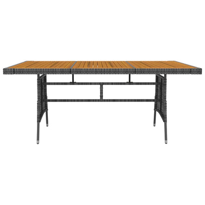 Set da Pranzo per Esterni 9 pz in Polyrattan Grigio | homemem39