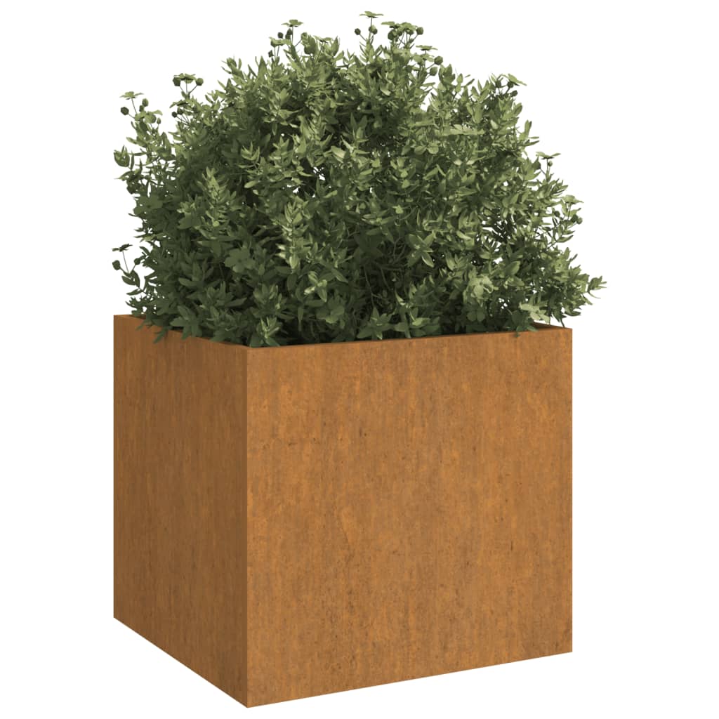 Fioriere 2 pz 32x30x29 cm Acciaio Corten - homemem39