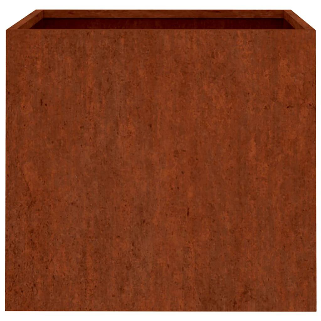 Fioriere 2 pz 42x40x39 cm Acciaio Corten