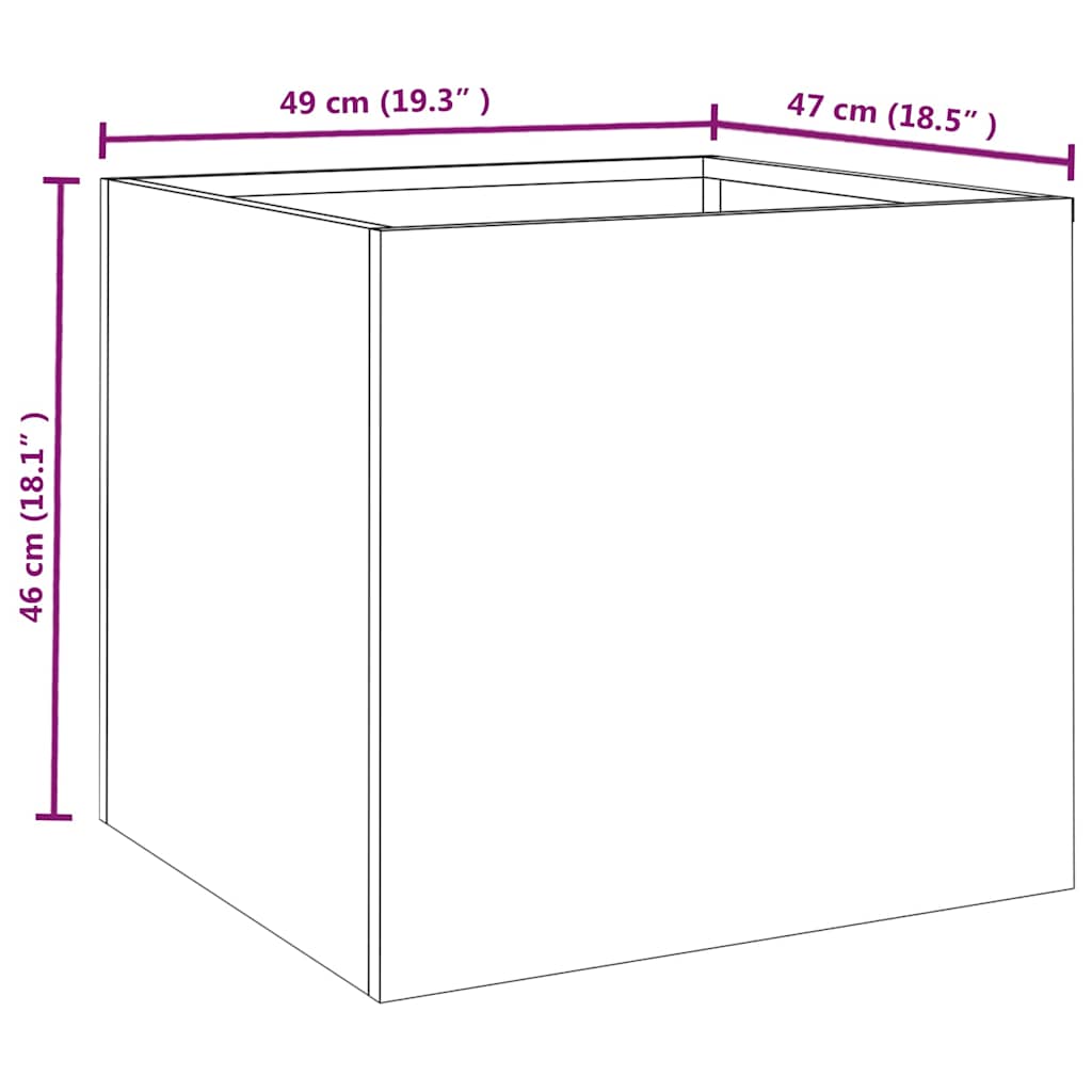 Fioriera 49x47x46 cm Acciaio Corten | homemem39