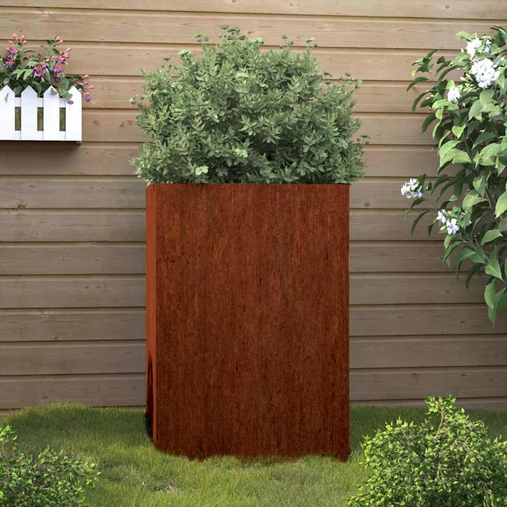 Fioriera 42x38x75 cm Acciaio Corten