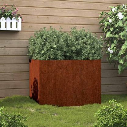 Fioriera 62x47x46 cm Acciaio Corten