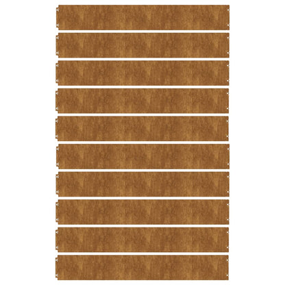 Bordure per Prato 10 pz 15x103 cm Flessibili in Acciaio Corten