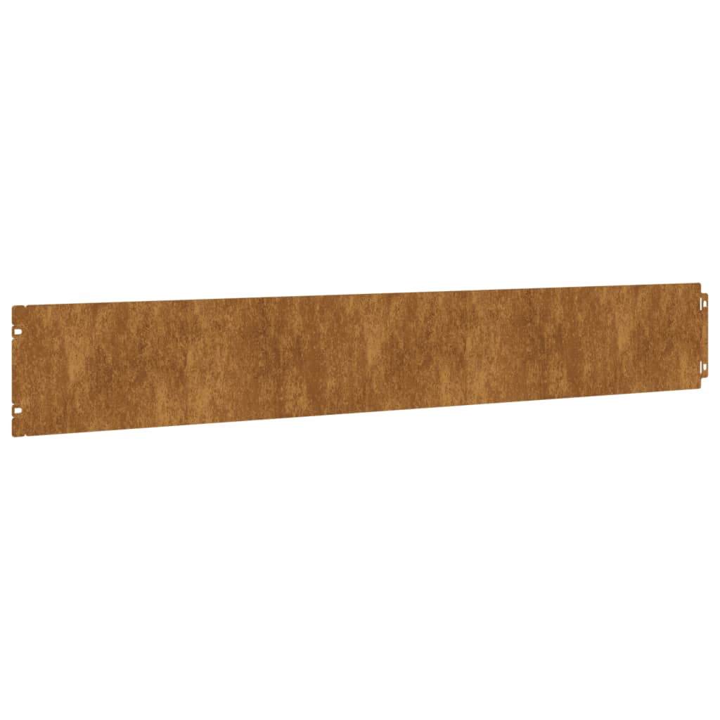 Bordure per Prato 10 pz 15x103 cm Flessibili in Acciaio Corten