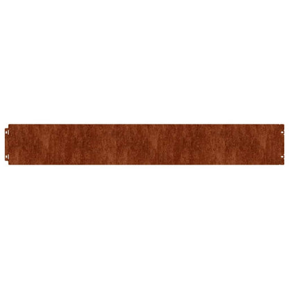 Bordure per Prato 50 pz 15x103 cm Flessibili in Acciaio Corten | homemem39