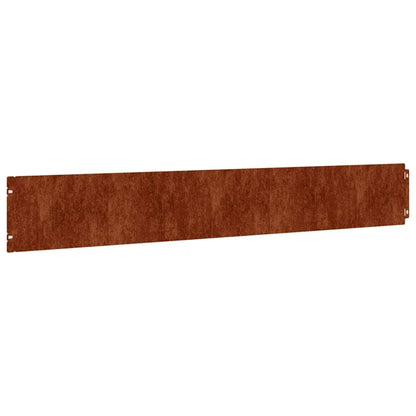 Bordure per Prato 50 pz 15x103 cm Flessibili in Acciaio Corten | homemem39