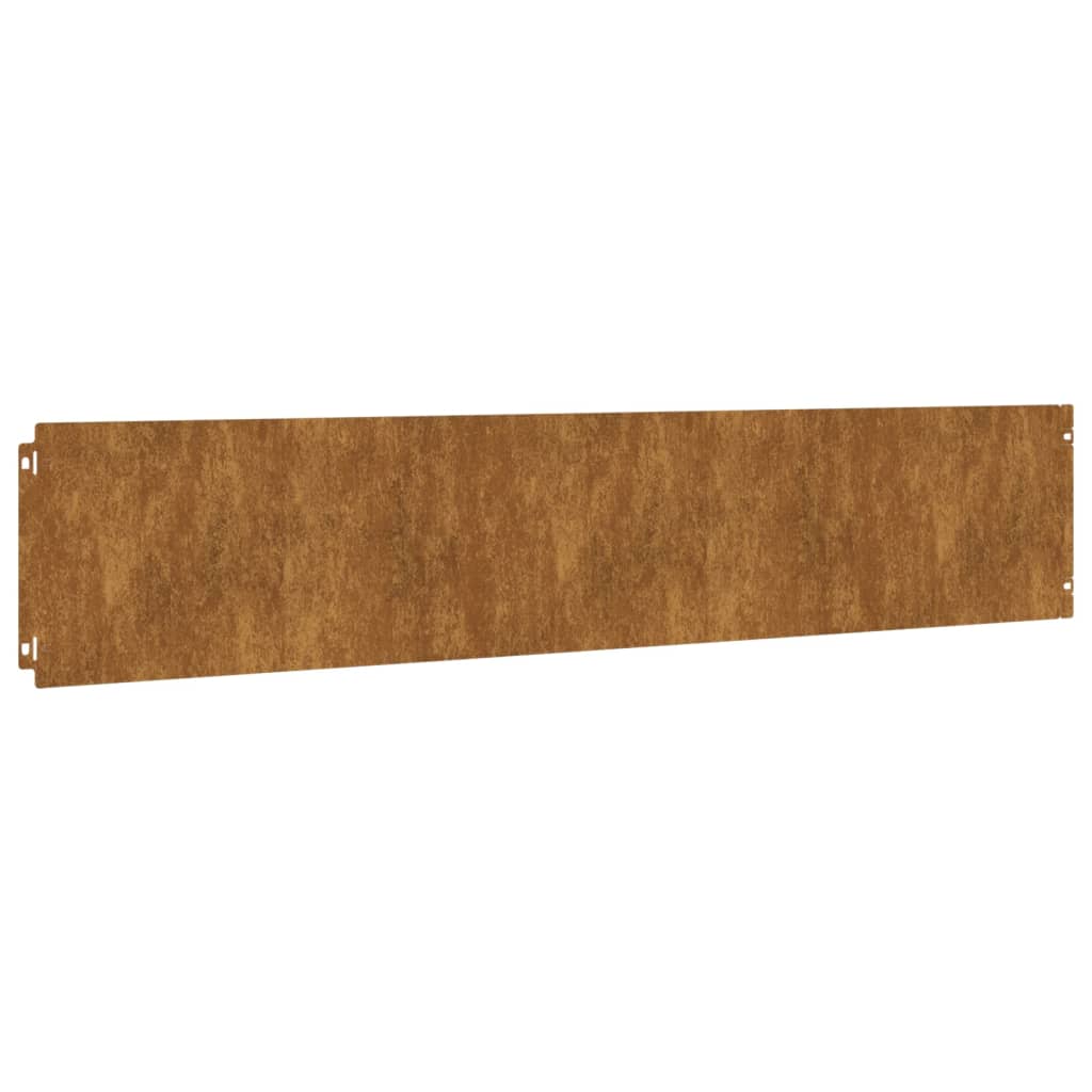 Bordure per Prato 10 pz 20x103 cm Flessibili in Acciaio Corten