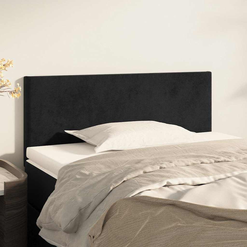 Testiera Nera 90x5x78/88 cm in Velluto | homemem39