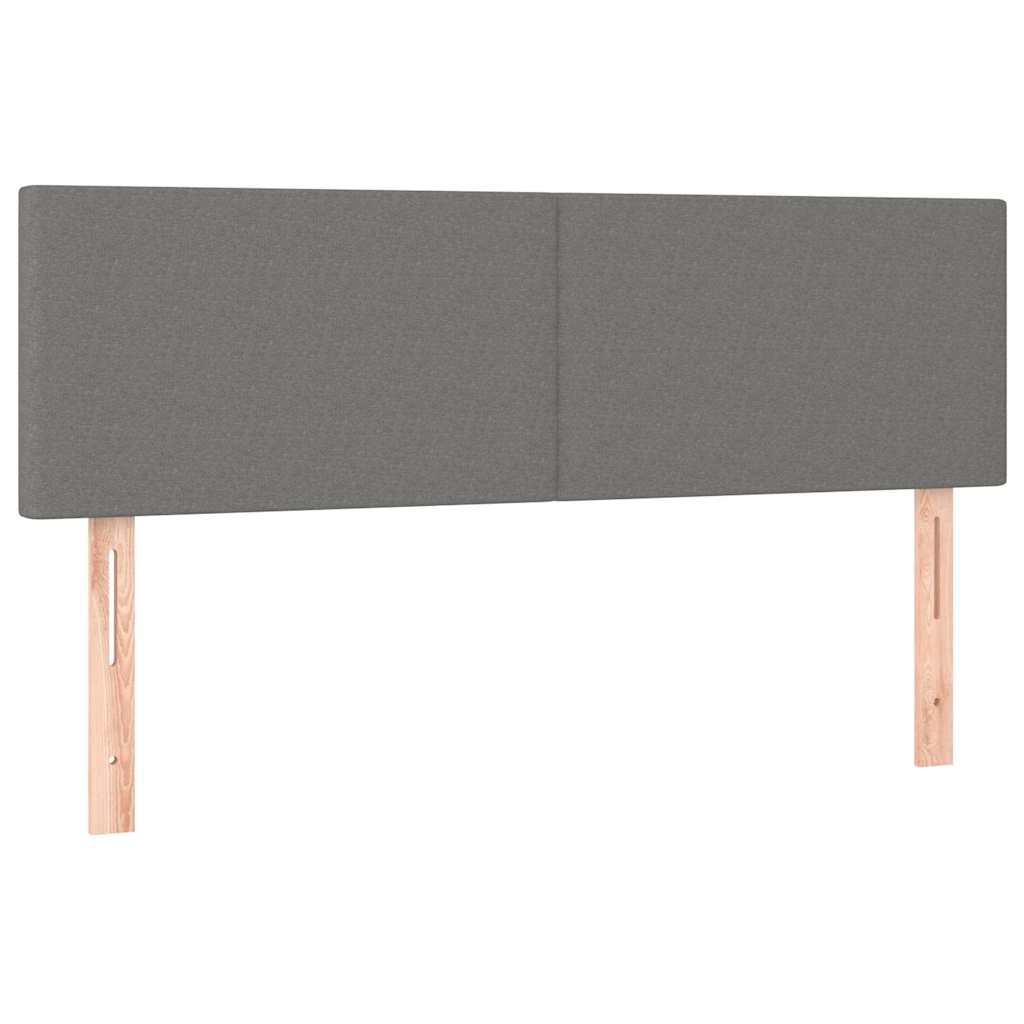 Testiera Grigio Scuro 144x5x78/88 cm in Tessuto | homemem39