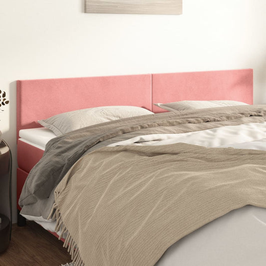Testiera Rosa 180x5x78/88 cm in Velluto | homemem39