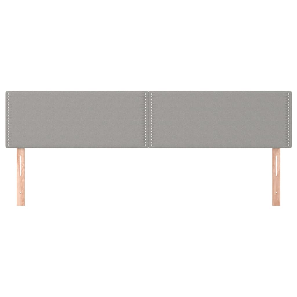 Testiera 2 pz Grigio Chiaro 90x5x78/88 cm in Tessuto - homemem39