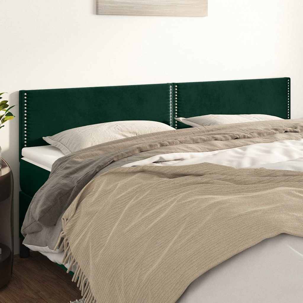 Testiera Verde Scuro 180x5x78/88 cm in Velluto | homemem39