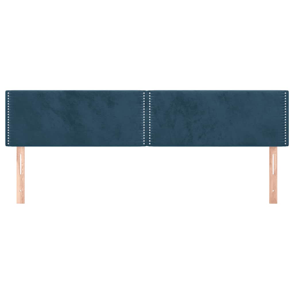 Testiera Blu Scuro 180x5x78/88 cm in Velluto | homemem39