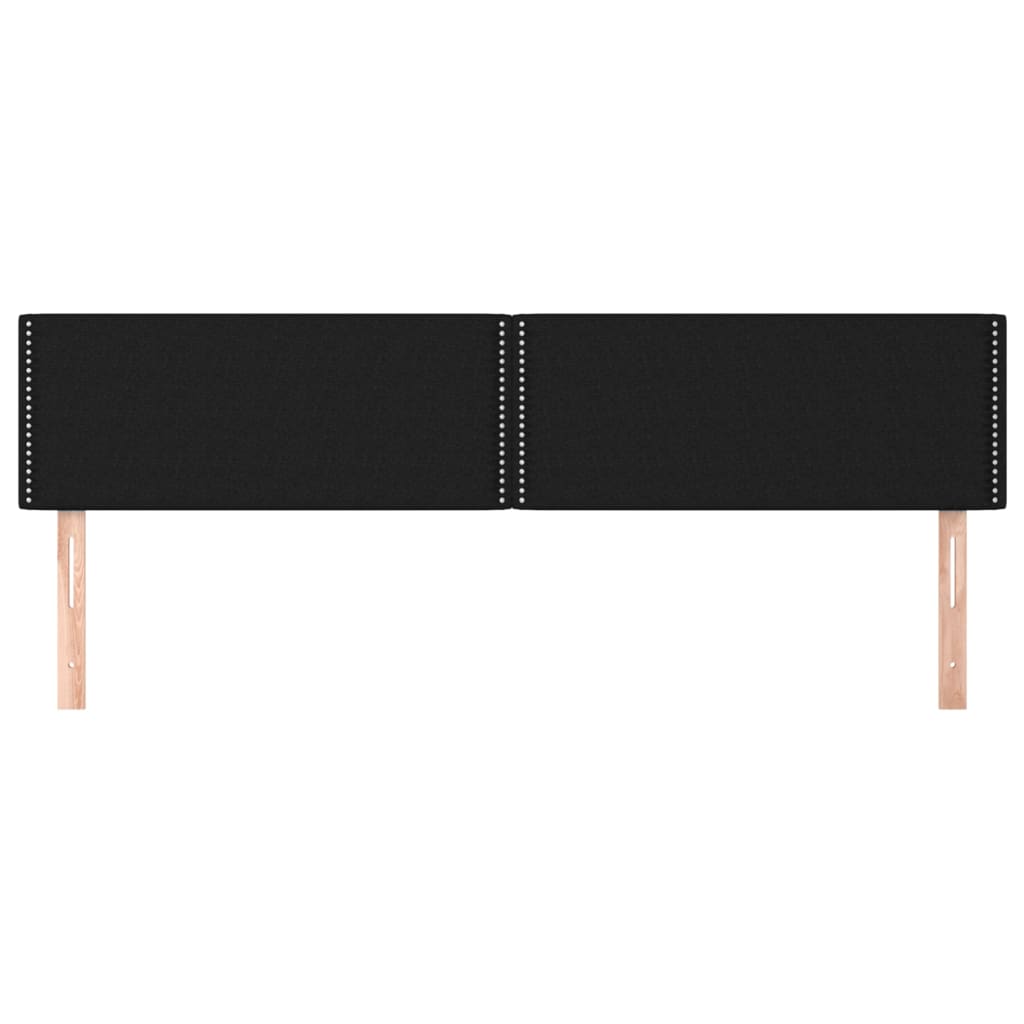 Testiere 2 pz Nero 100x5x78/88 cm in Tessuto - homemem39