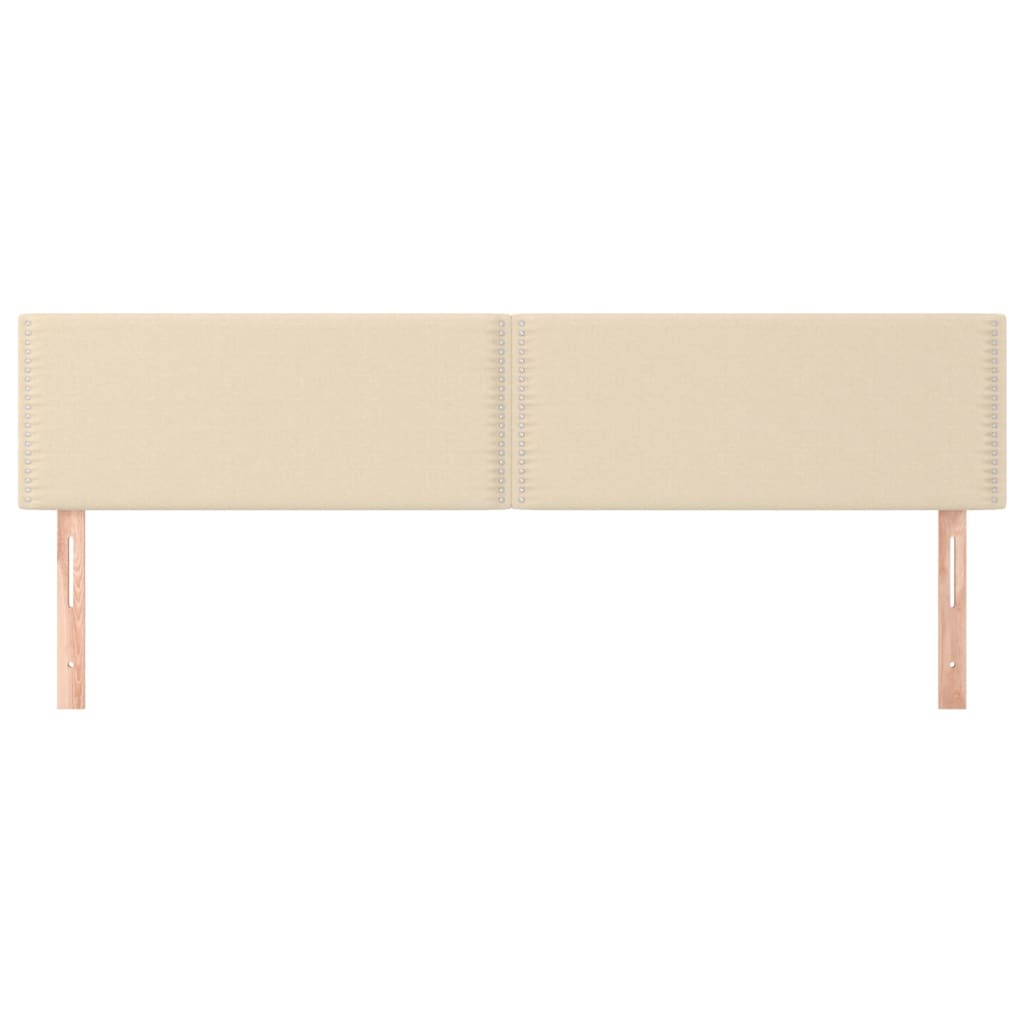 Testiera 2 pz Crema 100x5x78/88 cm in Tessuto