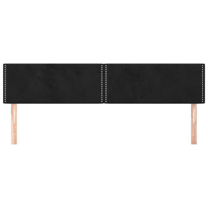 Testiere 2 pz Nere 100x5x78/88 cm in Velluto - homemem39