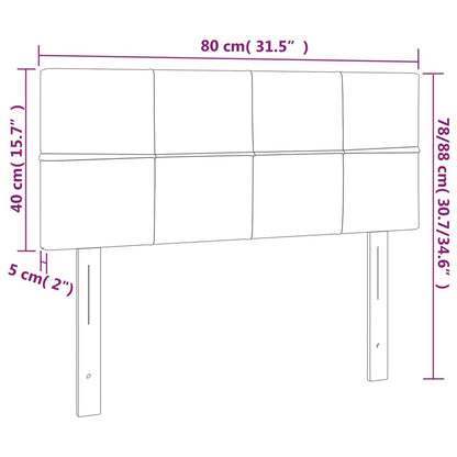 Testiera Tortora 80x5x78/88 cm in Tessuto | homemem39
