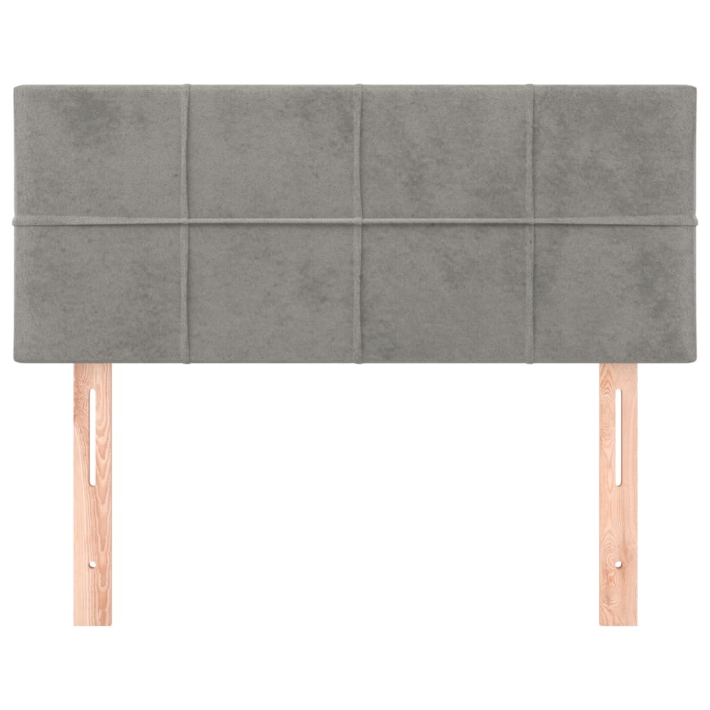 Testiera Grigio Chiaro 90x5x78/88 cm in Velluto | homemem39