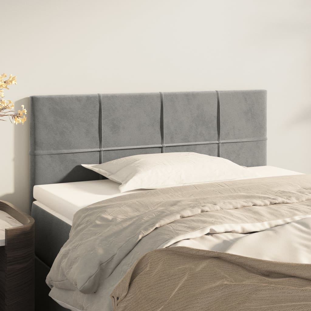 Testiera Grigio Chiaro 90x5x78/88 cm in Velluto | homemem39