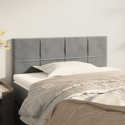 Testiera Grigio Chiaro 90x5x78/88 cm in Velluto | homemem39