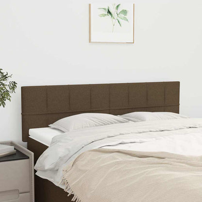 Testiera Marrone Scuro 144x5x78/88 cm in Tessuto | homemem39