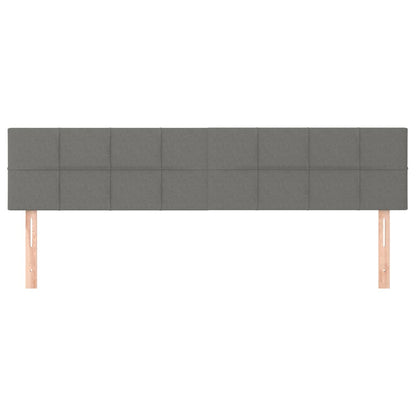 Testiera 2 pz Grigio Scuro 80x5x78/88 cm in Tessuto - homemem39