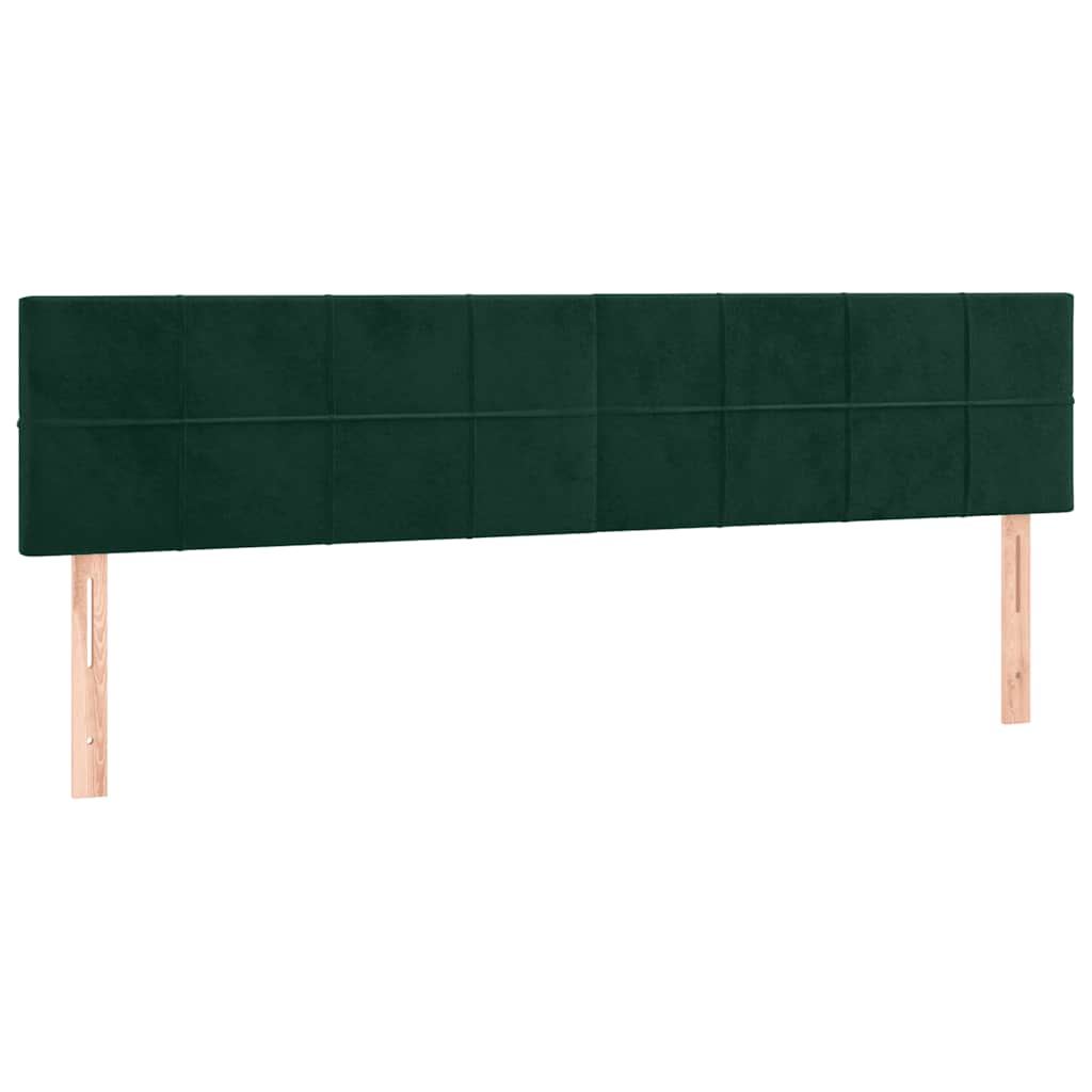 Testiera Verde Scuro 160x5x78/88 cm in Velluto | homemem39