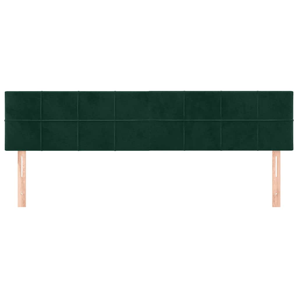 Testiera Verde Scuro 160x5x78/88 cm in Velluto | homemem39
