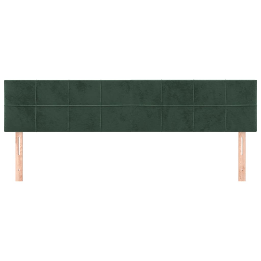 Testiera 2 pz Verde Scuro 80x5x78/88 cm in Velluto - homemem39