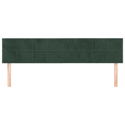 Testiera 2 pz Verde Scuro 80x5x78/88 cm in Velluto - homemem39