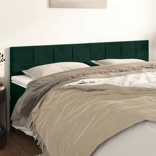 Testiera Verde Scuro 160x5x78/88 cm in Velluto | homemem39