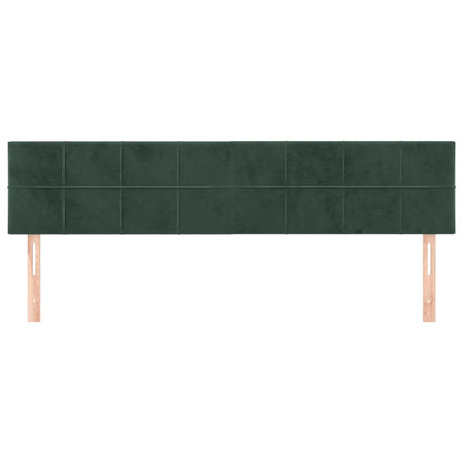 Testiera 2 pz Verde scuro 90x5x78/88 cm in Velluto - homemem39