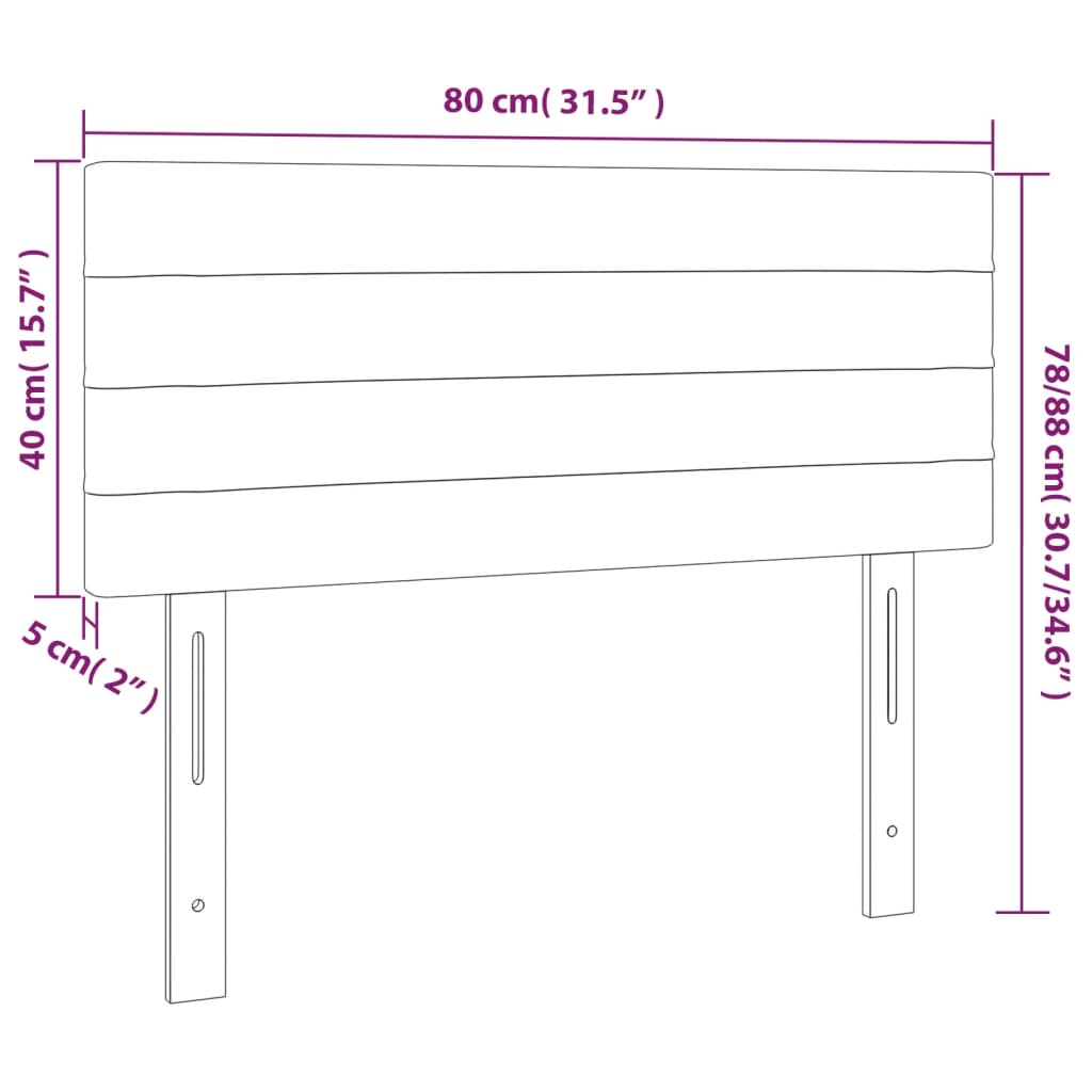 Testiera Grigio Scuro 80x5x78/88 cm in Velluto | homemem39