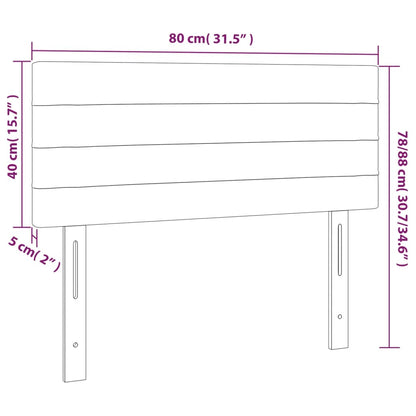Testiera Grigio Scuro 80x5x78/88 cm in Velluto | homemem39