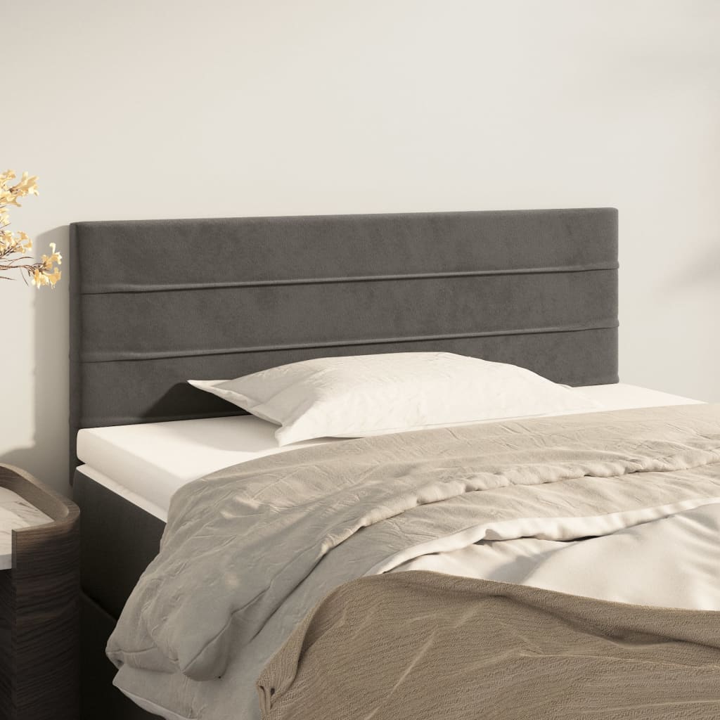 Testiera Grigio Scuro 80x5x78/88 cm in Velluto | homemem39