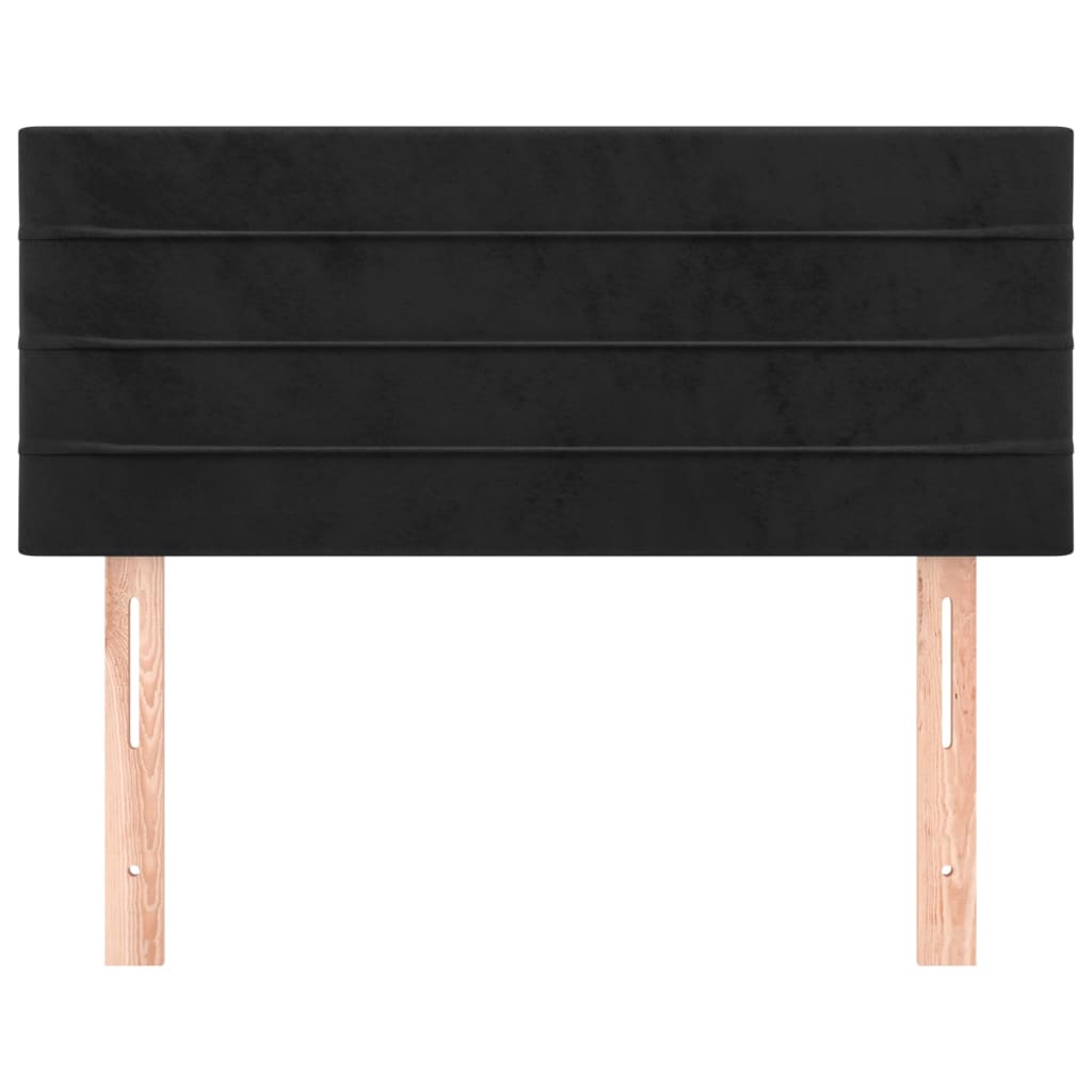 Testiera Nera 80x5x78/88 cm in Velluto - homemem39