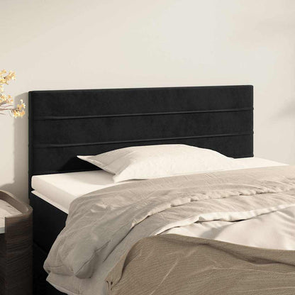 Testiera Nera 100x5x78/88 cm in Velluto | homemem39