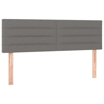 Testiera Grigio Scuro 144x5x78/88 cm in Tessuto | homemem39