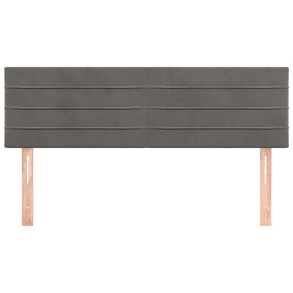 Testiera Grigio Scuro 144x5x78/88 cm in Velluto | homemem39