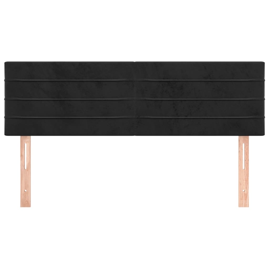 Testiere 2 pz Nere 72x5x78/88 cm in Velluto - homemem39