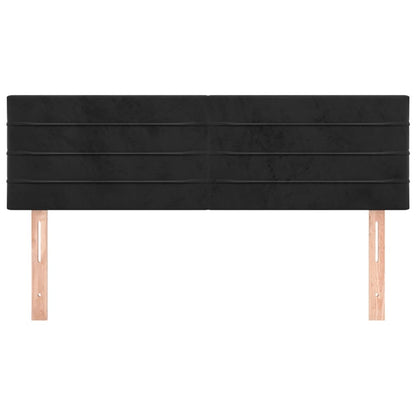 Testiere 2 pz Nere 72x5x78/88 cm in Velluto - homemem39