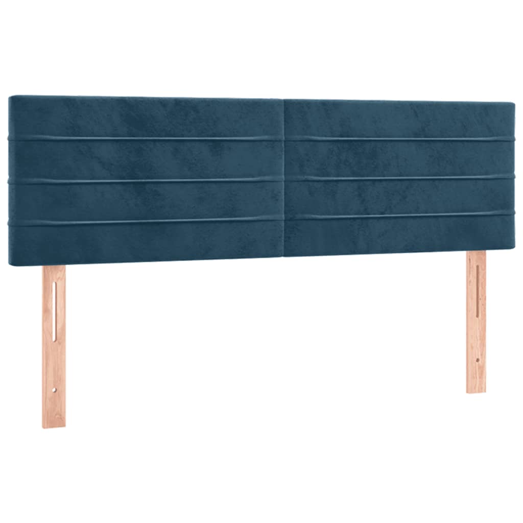 Testiera Blu Scuro 144x5x78/88 cm in Velluto | homemem39