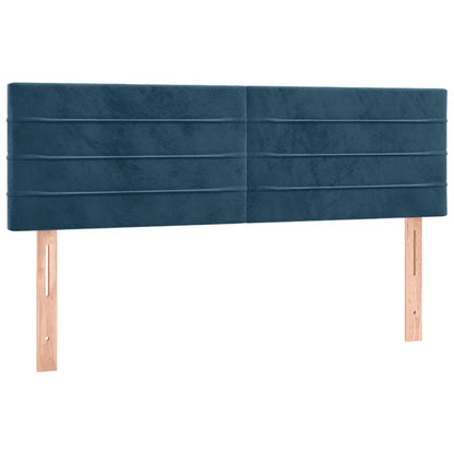 Testiera Blu Scuro 144x5x78/88 cm in Velluto | homemem39