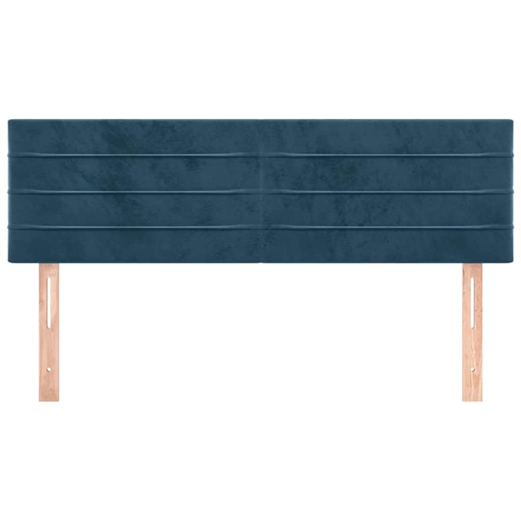 Testiera Blu Scuro 144x5x78/88 cm in Velluto | homemem39