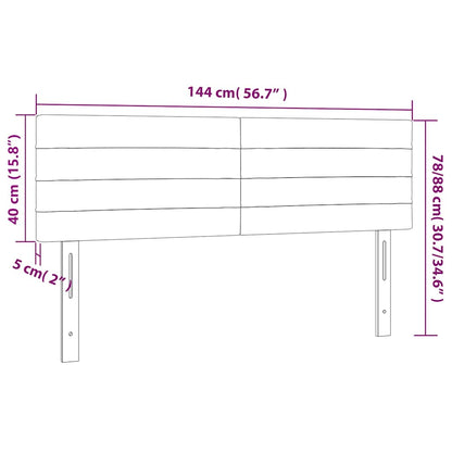 Testiera Blu Scuro 144x5x78/88 cm in Velluto | homemem39