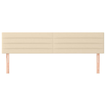 Testiera 2 pz Crema 80x5x78/88 cm in Tessuto - homemem39